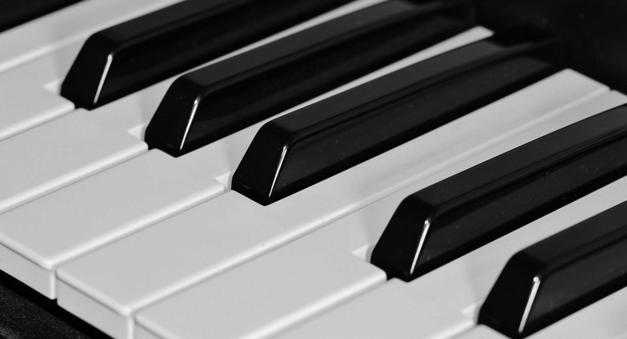 Close-up of piano keys
